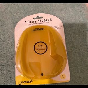 yellow finis swim paddles size s